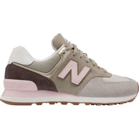 New Balance 574 Metallic Sneakers Pink Gold Size 8 - Picture 1 of 11